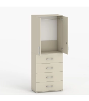 Szafa na ubrania z drążkiem Pola 215 - 4 szuflady 60 / 70 / 80 cm Kaszmir